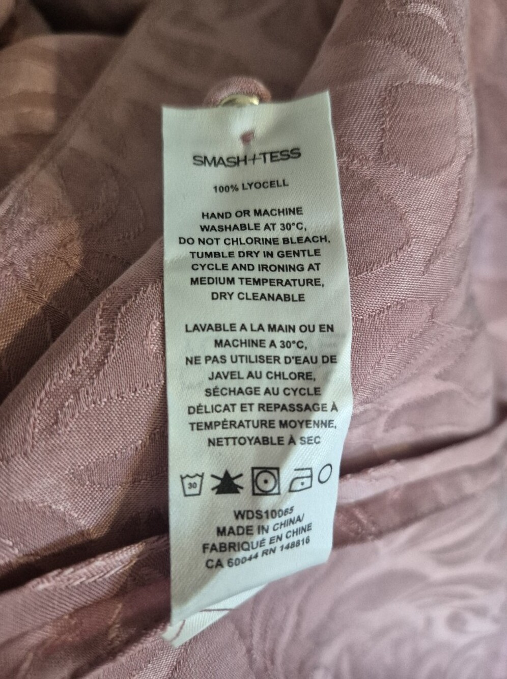Smash + Tess Collab Disco Duster Satin Retro Rose Robe Coverup M/L - Picture 3 of 12